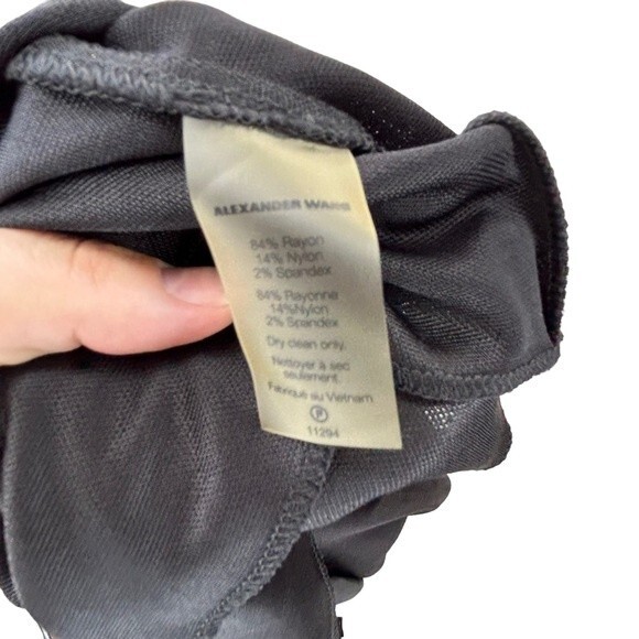 T Alexander Wang Gold Metal Necklace Black Mini Dress Cowl Neck XS Sleeveless - Picture 5 of 5